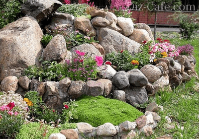A successful combination of plants and stones
