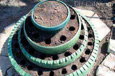 How to make a flower bed from tires