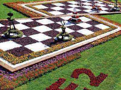 Creative flower bed