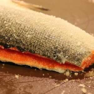 Salted chum salmon recipe