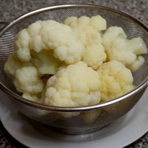 Boiled cauliflower