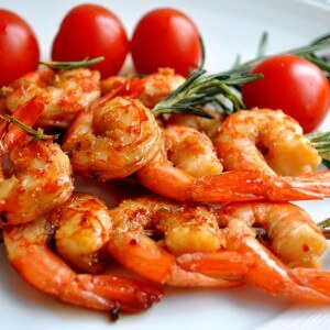 Shrimp in cooking