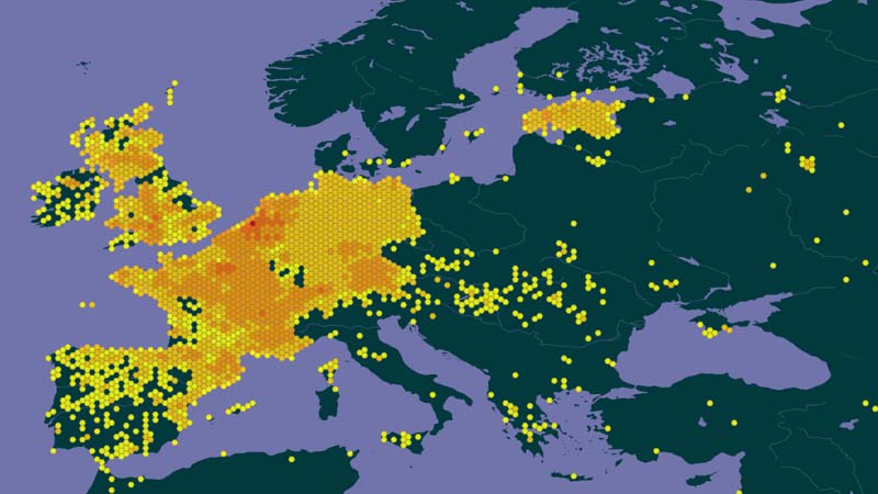 Festuca arundinacea mapa europa