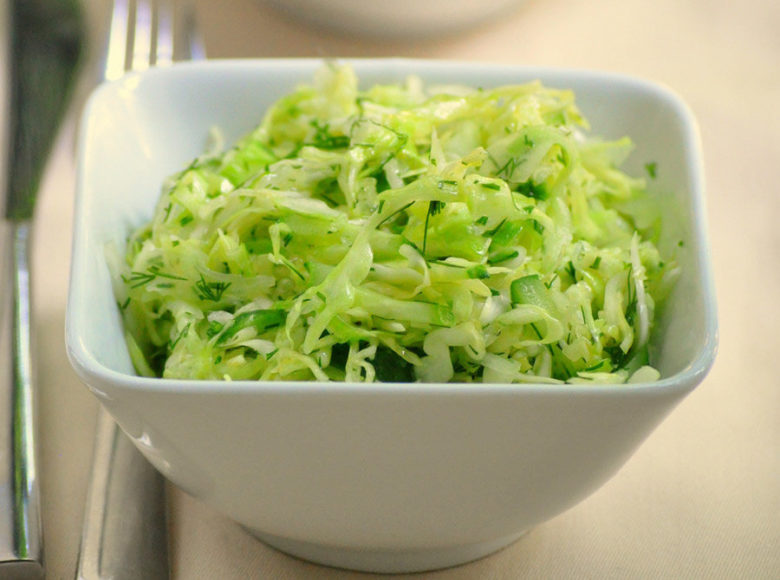 Fresh cabbage salad is good for weight loss