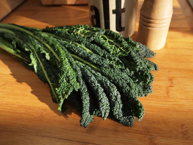 "Italian black kale" tastes like a cross between kale and spinach