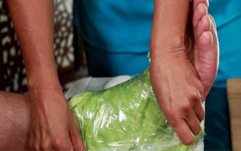Cabbage compress for heel spurs