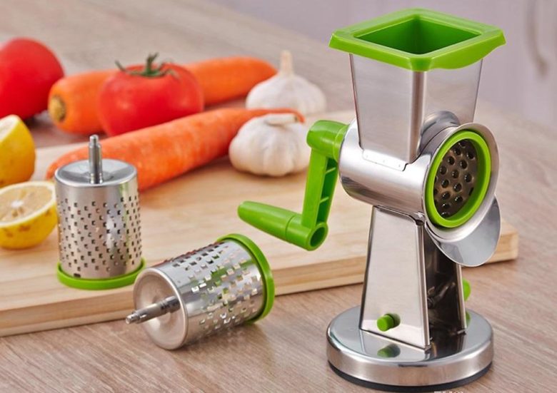 Meat grinder with removable cylindrical attachments