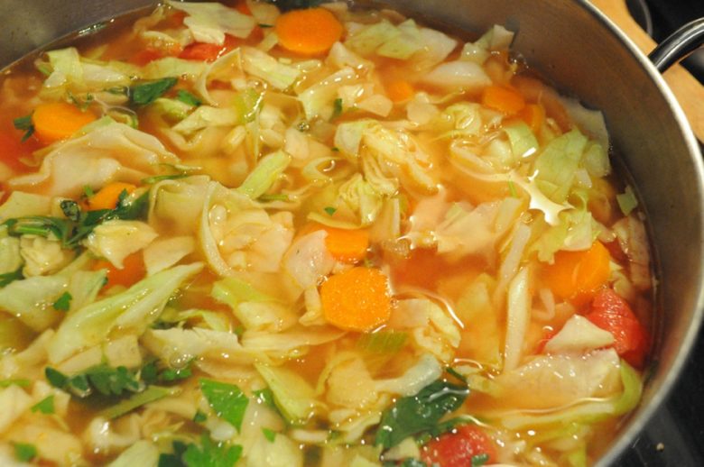 Cabbage and vegetable soup