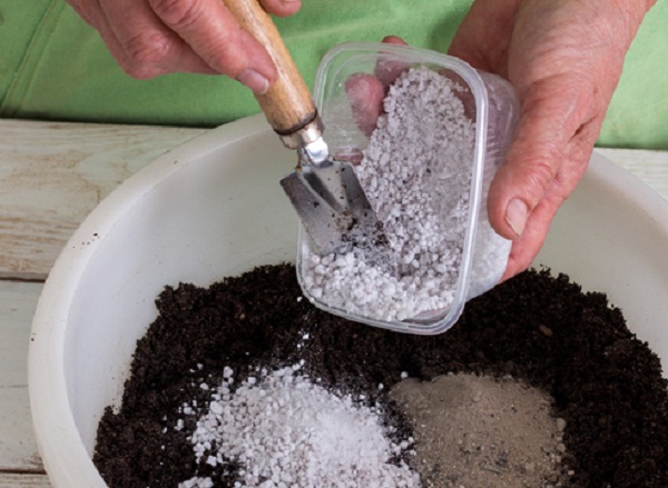 Preparing potting soil