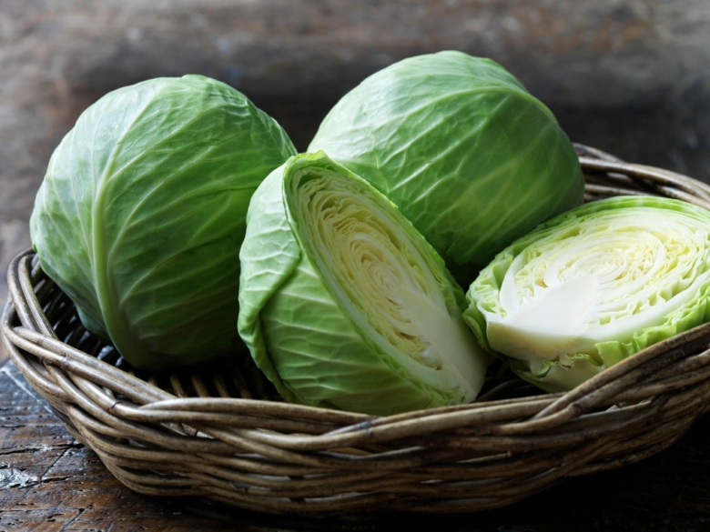 The most common type of cabbage is white cabbage