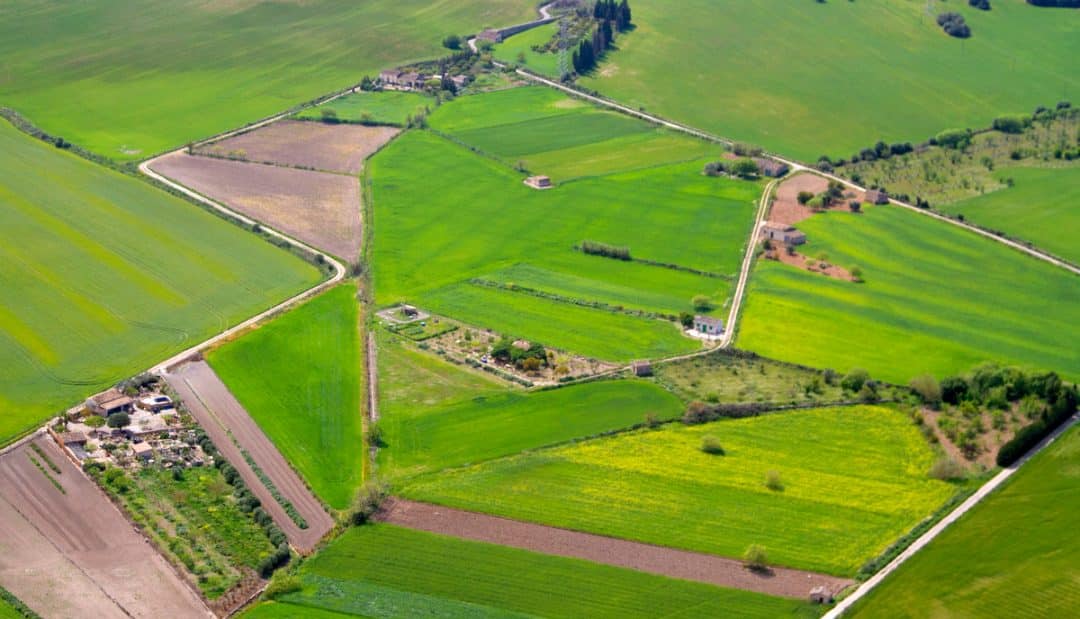 Aerial photo of a rural property