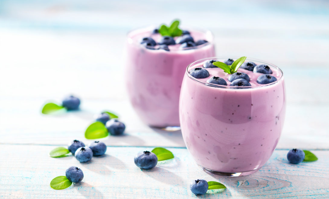 Vitamin cups made with blueberry