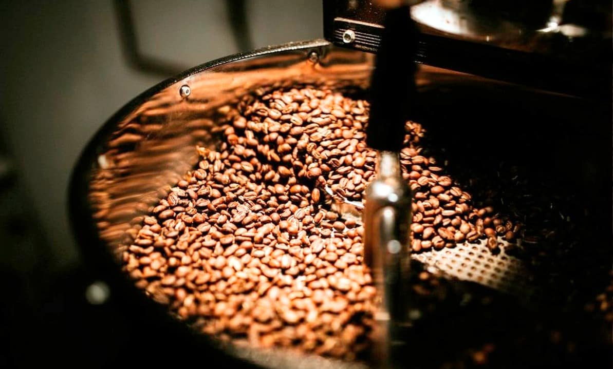Roasting in the coffee production process