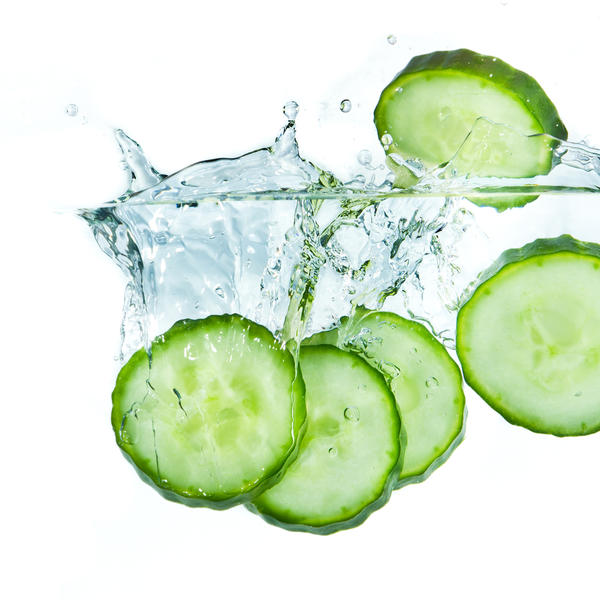 Cucumber water and cucumber lotion are popular skin remedies