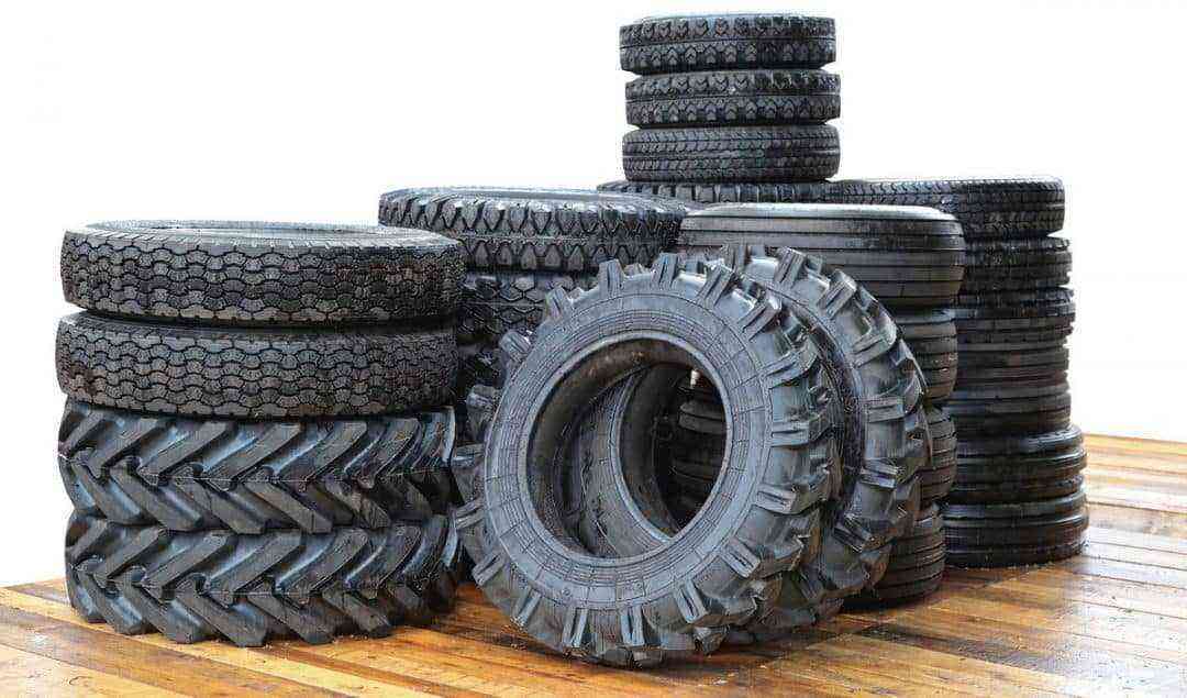 Stored agricultural tires