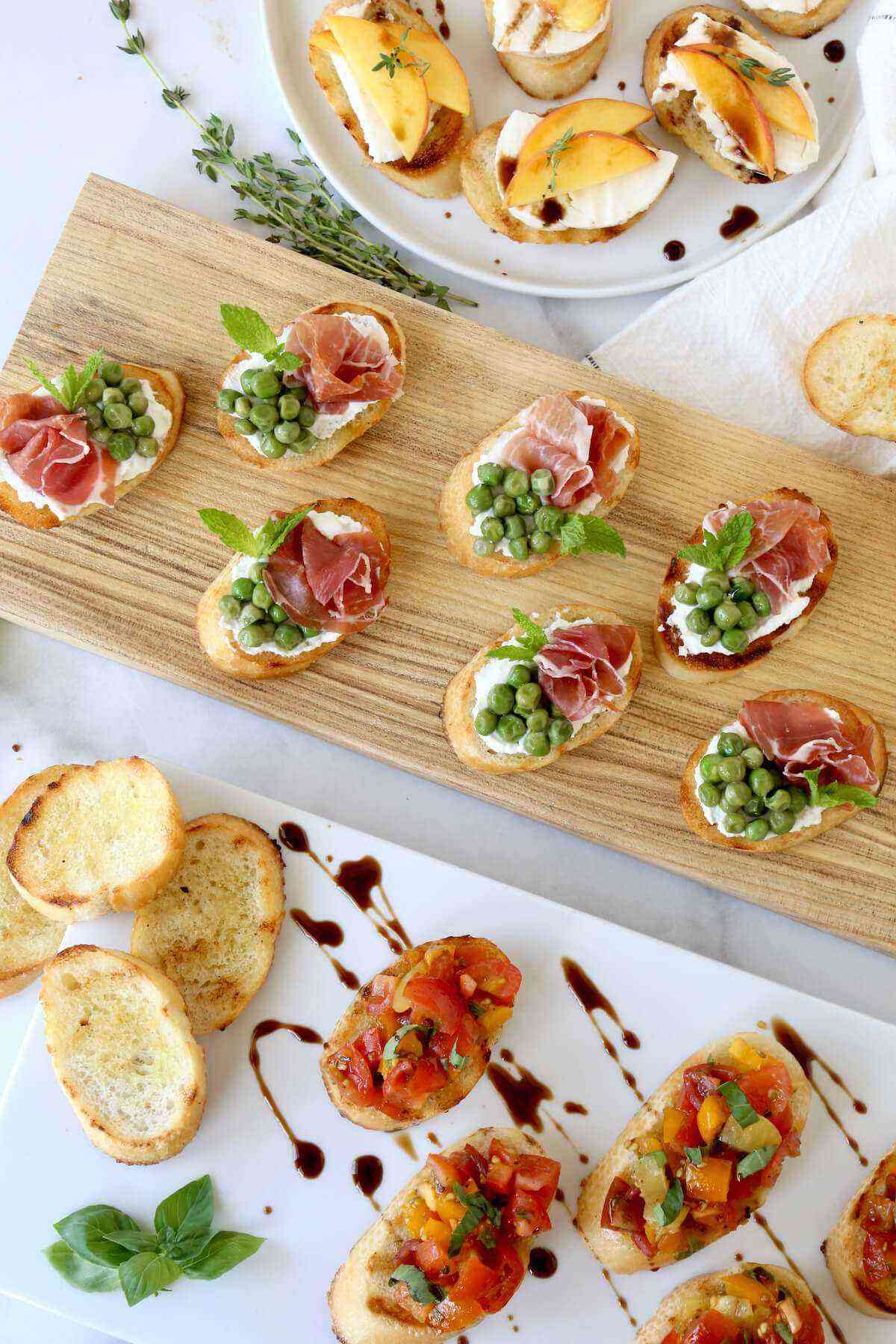 Assorted bruschetta, step by step recipe with photo