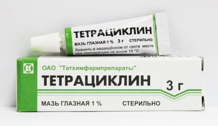 Ointment based on tetracycline