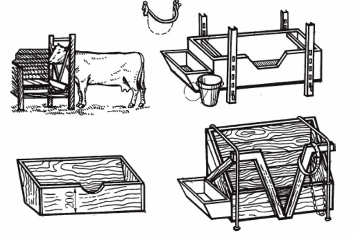 Making a feeder for cattle