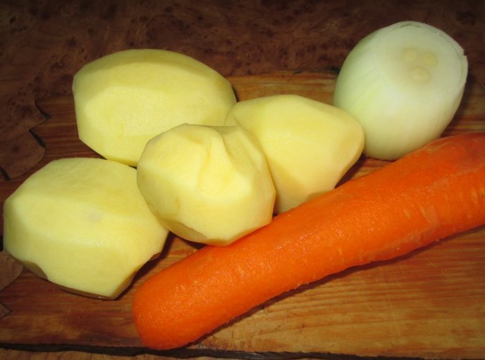 Cenouras e batatas