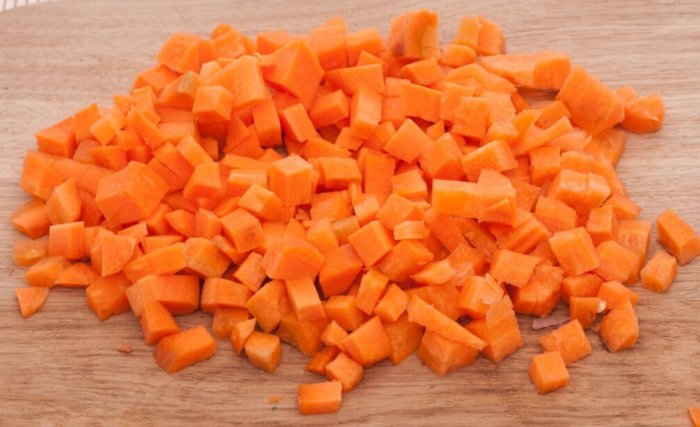 Finely chopped carrot