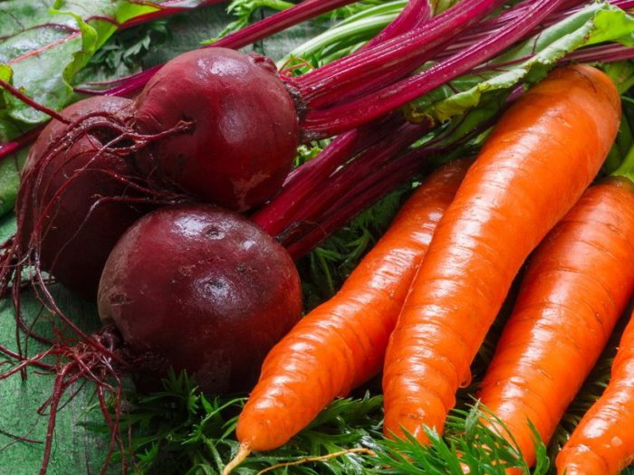 Beets and carrots