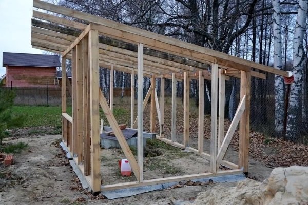 Wall frame for goose house