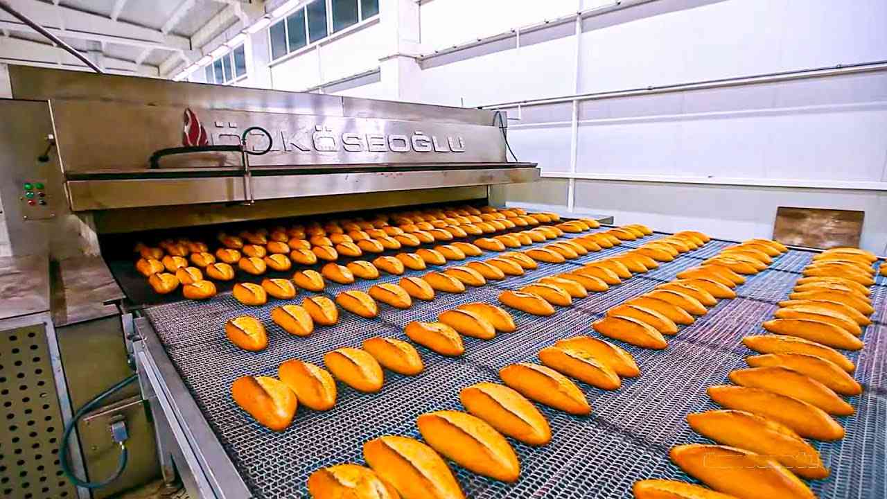 The process of making bread |  Modern technologies of the food industry |  Amazing bread production line in a factory  Agriculture
